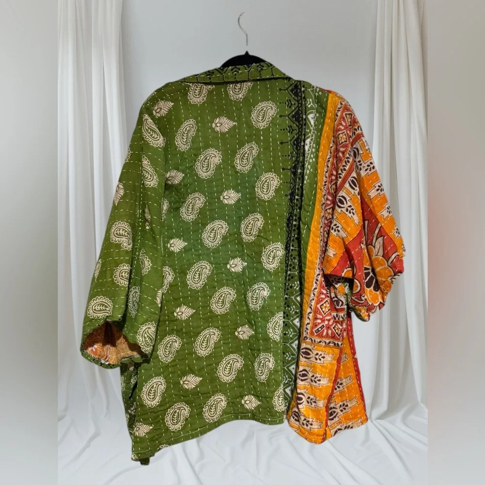 84 🌸 Kantha Colorful Patterned Jacket. handmade one size 🌸 - Picture 4 of 5